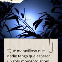 “Qué maravilloso que nadie tenga que esperar un solo momento antes de comenzar a mejorar el mundo”. ¡Buenas noches!  Anne Frank