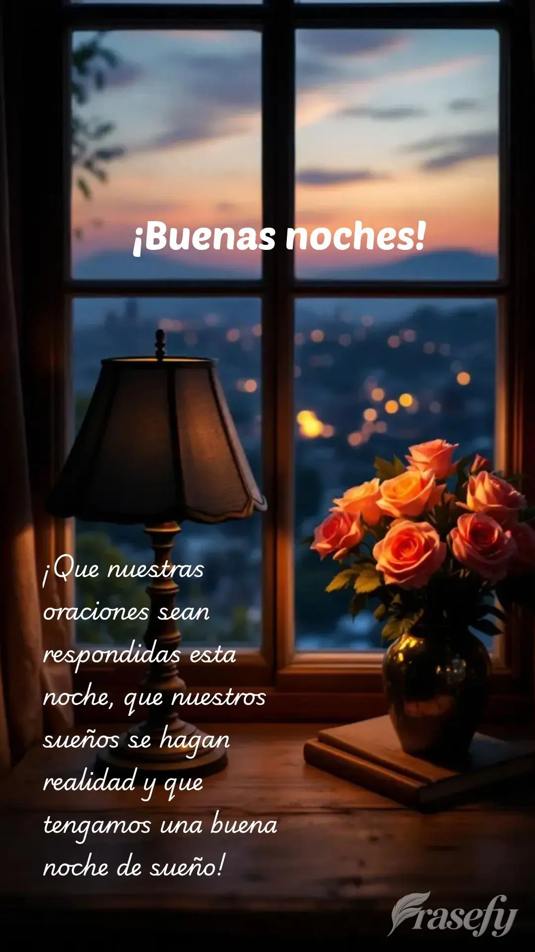 ¡Que nuestras oraciones sean respondidas esta noche, que nuestros sueños se hagan realidad y que tengamos una buena noche de sueño! ¡Buenas noches!...