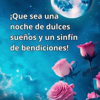¡Que sea una noche de dulces sueños y un sinfín de bendiciones! ¡Buenas noches!