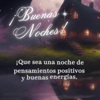 ¡Que sea una noche de pensamientos positivos y buenas energías, que siempre estemos agradecidos por el día vivido y descansemos con el corazón en paz...