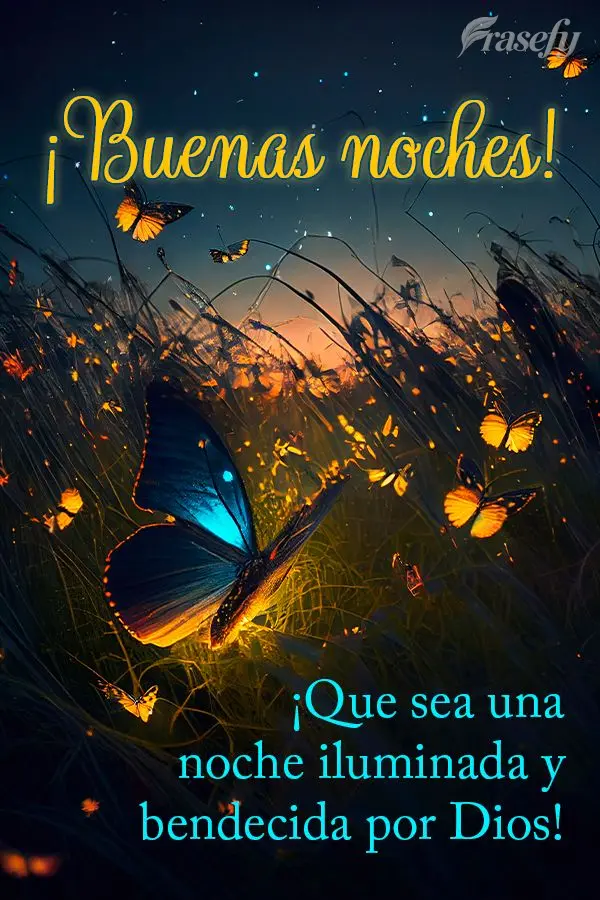 ¡Que sea una noche iluminada y bendecida por Dios! ¡Buenas noches!