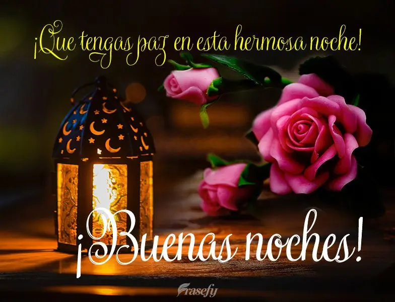 ¡Que tengas paz en esta hermosa noche! ¡Buenas noches!