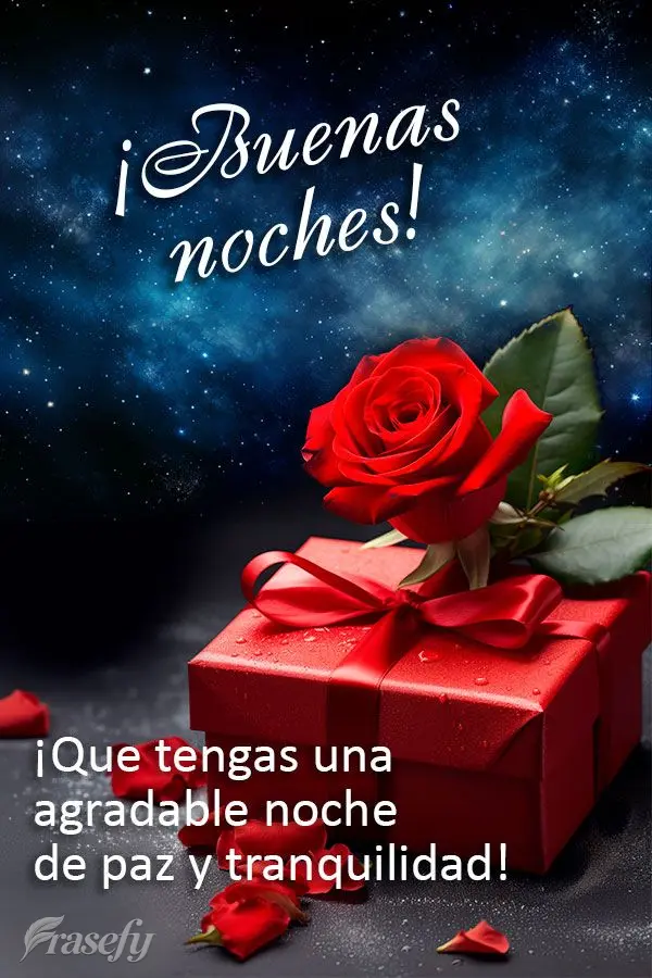 ¡Que tengas una agradable noche de paz y tranquilidad! ¡Buenas noches!