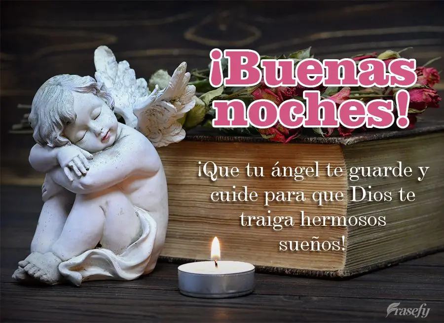 ¡Que tu ángel te guarde y cuide para que Dios te traiga hermosos sueños! ¡Buenas noches!