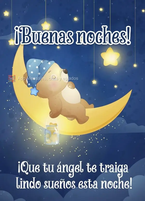 ¡Que tu ángel te traiga lindo sueños esta noche! ¡Buenas noches!