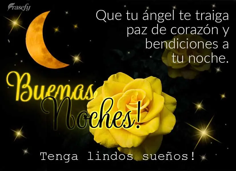 Que tu ángel te traiga paz de corazón y bendiciones a tu noche. Boa noite! Tenha lindos sonhos!