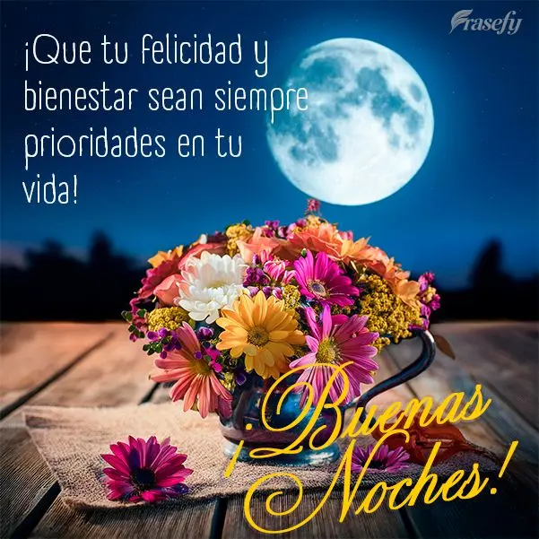 ¡Que tu felicidad y bienestar sean siempre prioridades en tu vida! ¡Buenas noches!