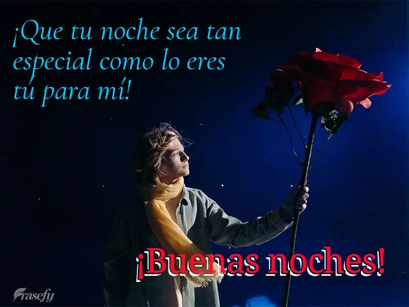 ¡Que tu noche sea tan especial como lo eres tú para mí! ¡Buenas noches!