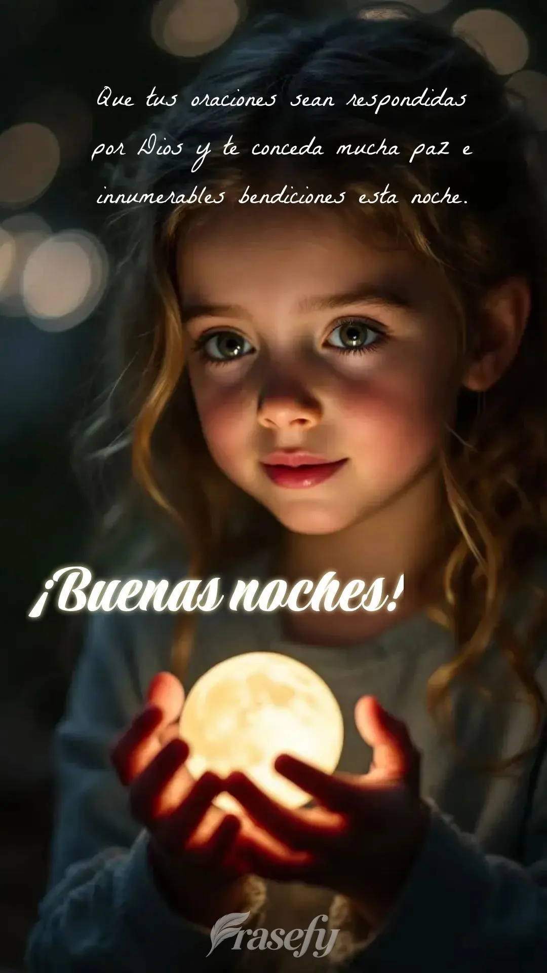 Que tus oraciones sean respondidas por Dios y te conceda mucha paz e innumerables bendiciones esta noche. ¡Buenas noches!