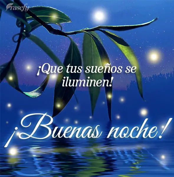 ¡Que tus sueños se iluminen! ¡Buenas noche!