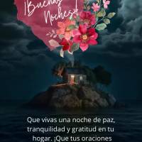 Que vivas una noche de paz, tranquilidad y gratitud en tu hogar. ¡Que tus oraciones sean contestadas y tus sueños bendecidos! ¡Buenas noches!