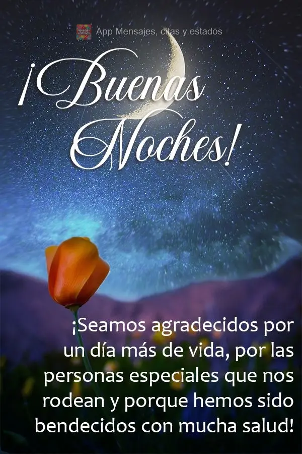 ¡Seamos agradecidos por un día más de vida, por las personas especiales que nos rodean y porque hemos sido bendecidos con mucha salud! ¡Buenas noches...
