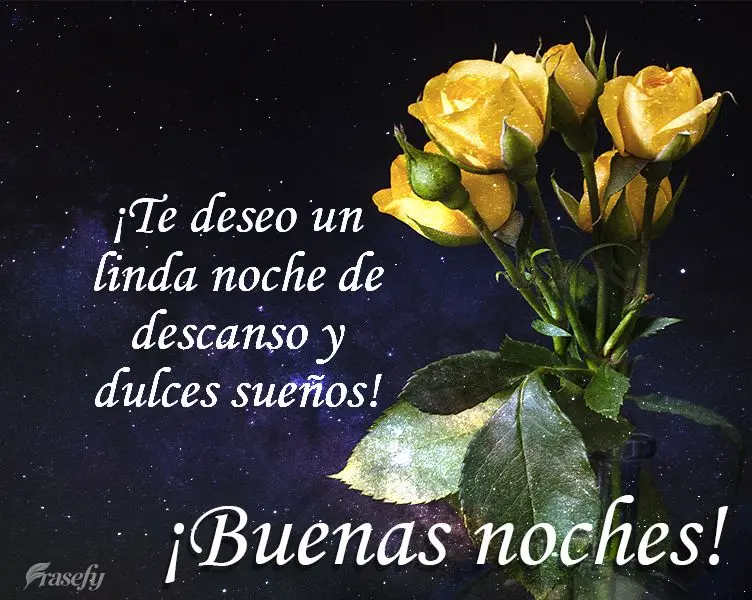 ¡Te deseo un linda noche de descanso y dulces sueños! ¡Buenas noches!