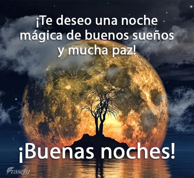 ¡Te deseo una noche mágica de buenos sueños y mucha paz! ¡Buenas noches!