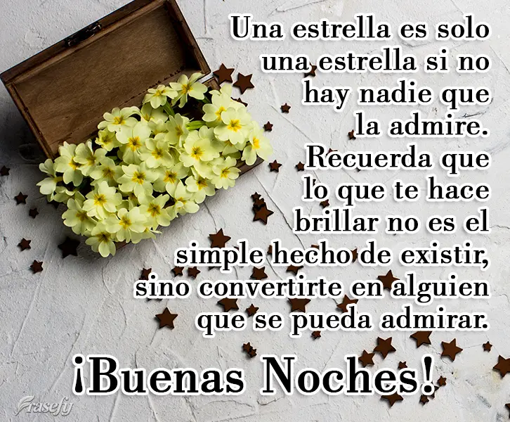 Una estrella es solo una estrella si no hay nadie que la admire. Recuerda que lo que te hace brillar no es el simple hecho de existir, sino convertirte e...