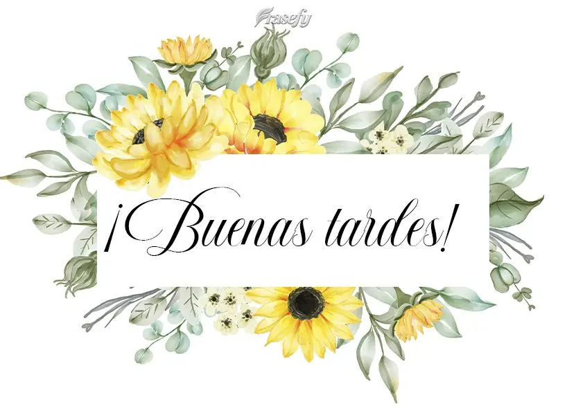 ¡Buenas tardes!