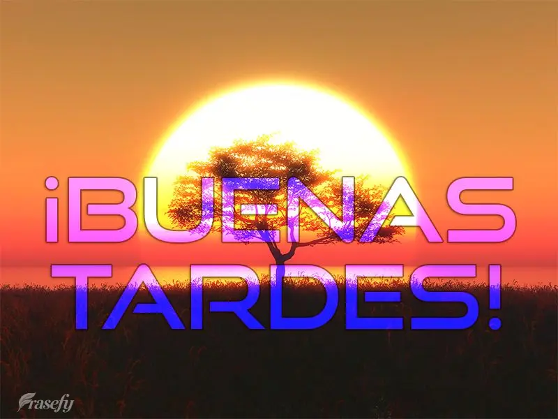 ¡Buenas tardes!