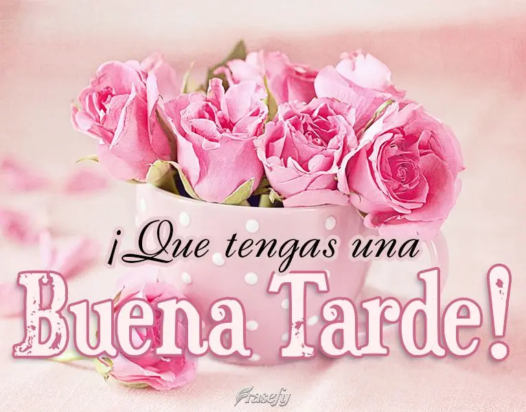 ¡Que tengas una buena tarde!
