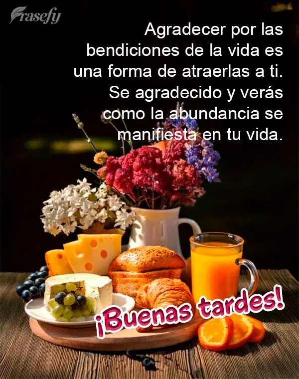 Agradecer por las bendiciones de la vida es una forma de atraerlas a ti. Se agradecido y verás como la abundancia se manifiesta en tu vida.  ¡Buenas ta...