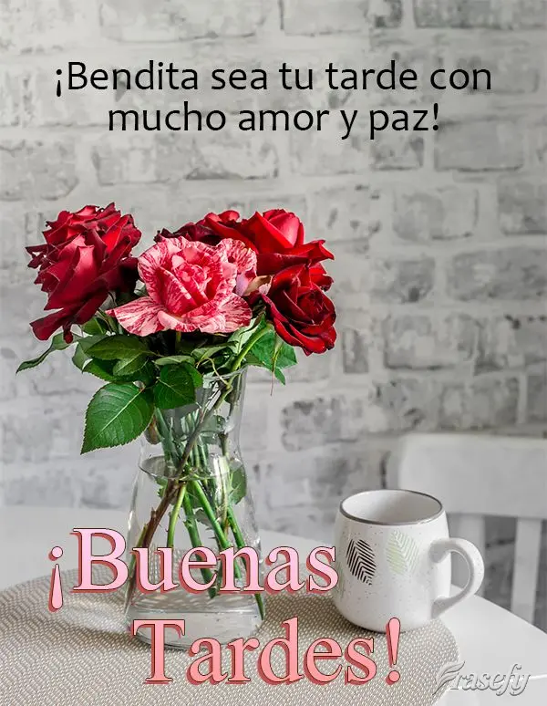 ¡Bendita sea tu tarde con mucho amor y paz! ¡Buenas tardes!