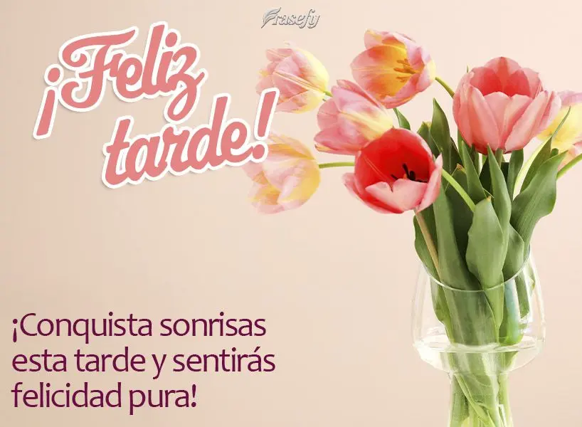 ¡Conquista sonrisas esta tarde y sentirás felicidad pura! ¡Feliz tarde!