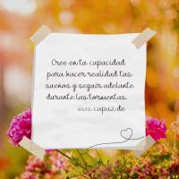 Cree en tu capacidad para hacer realidad tus sueños y seguir adelante durante las tormentas. ¡Eres más capaz de lo que crees! ¡Buenas tardes!