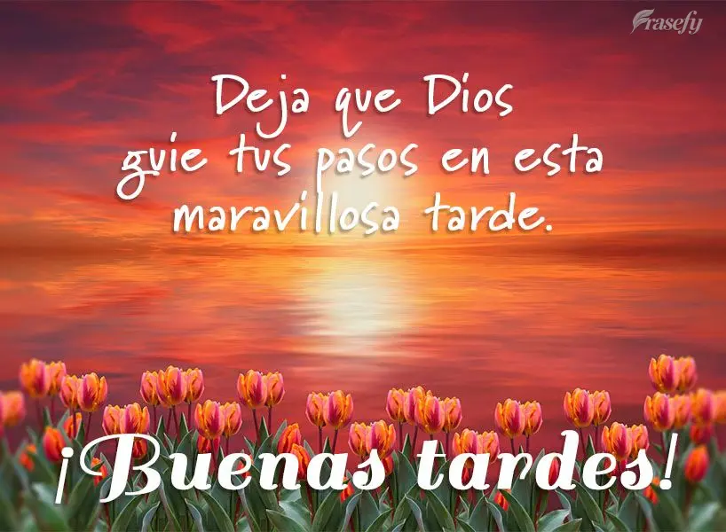 Deja que Dios guie tus pasos en esta maravillosa tarde. ¡Buenas tardes!