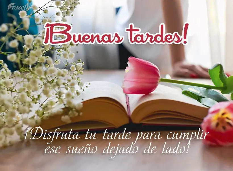 ¡Disfruta tu tarde para cumplir ese sueño dejado de lado! ¡Buenas tardes!