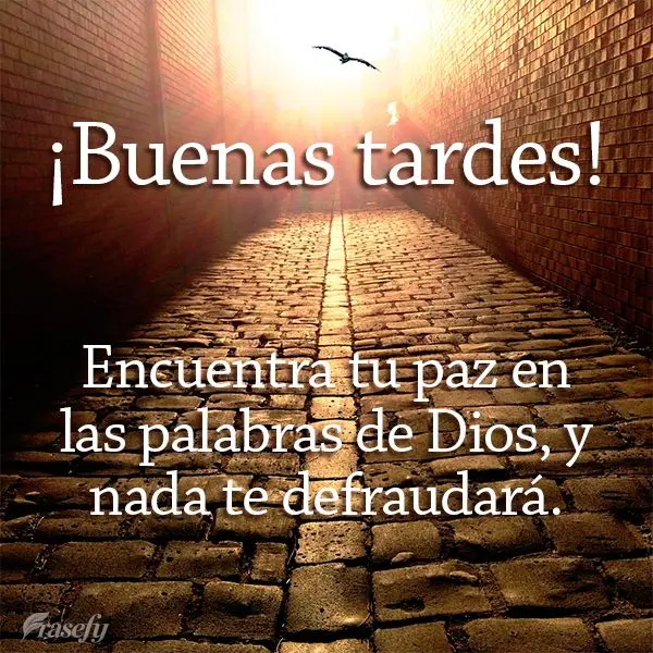 Encuentra tu paz en las palabras de Dios, y nada te defraudará. ¡Buenas tardes!