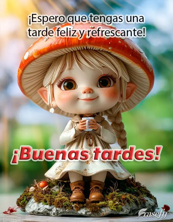 ¡Espero que tengas una tarde feliz y refrescante! ¡Buenas tardes!