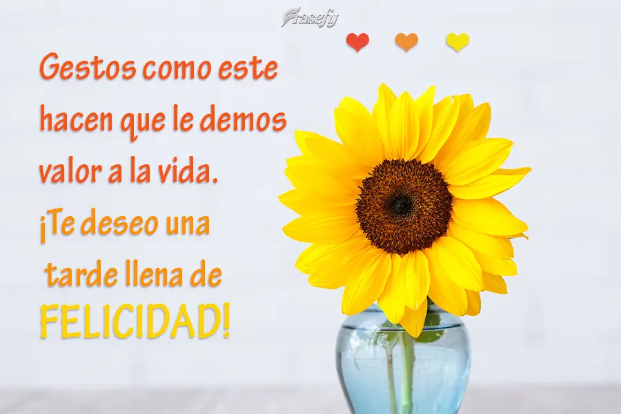 Gestos como este hacen que le demos valor a la vida.¡Te deseo una tarde llena de felicidad!