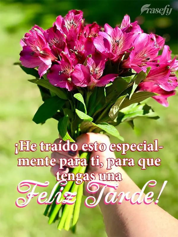 ¡He traído esto especialmente para ti, para que tengas una feliz tarde!