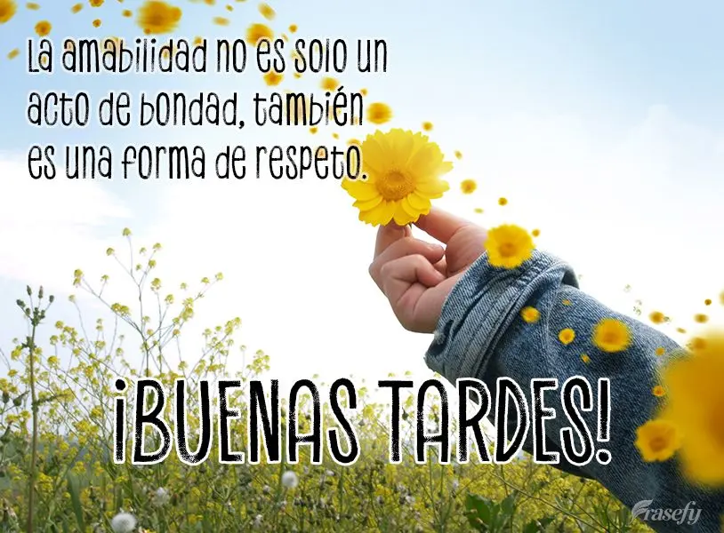 La amabilidad no es solo un acto de bondad, también es una forma de respeto. ¡Buenas tardes!
