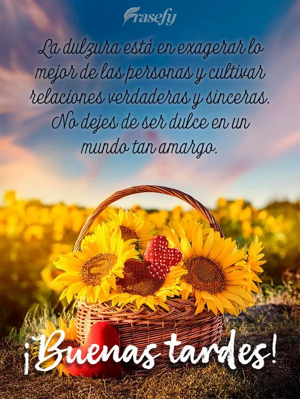 La dulzura está en exagerar lo mejor de las personas y cultivar relaciones verdaderas y sinceras. No dejes de ser dulce en un mundo tan amargo. ¡Buenas...