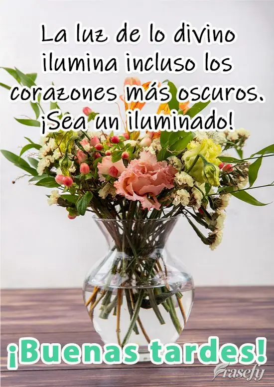 La luz de lo divino ilumina incluso los corazones más oscuros. ¡Sea un iluminado! ¡Buenas tardes!