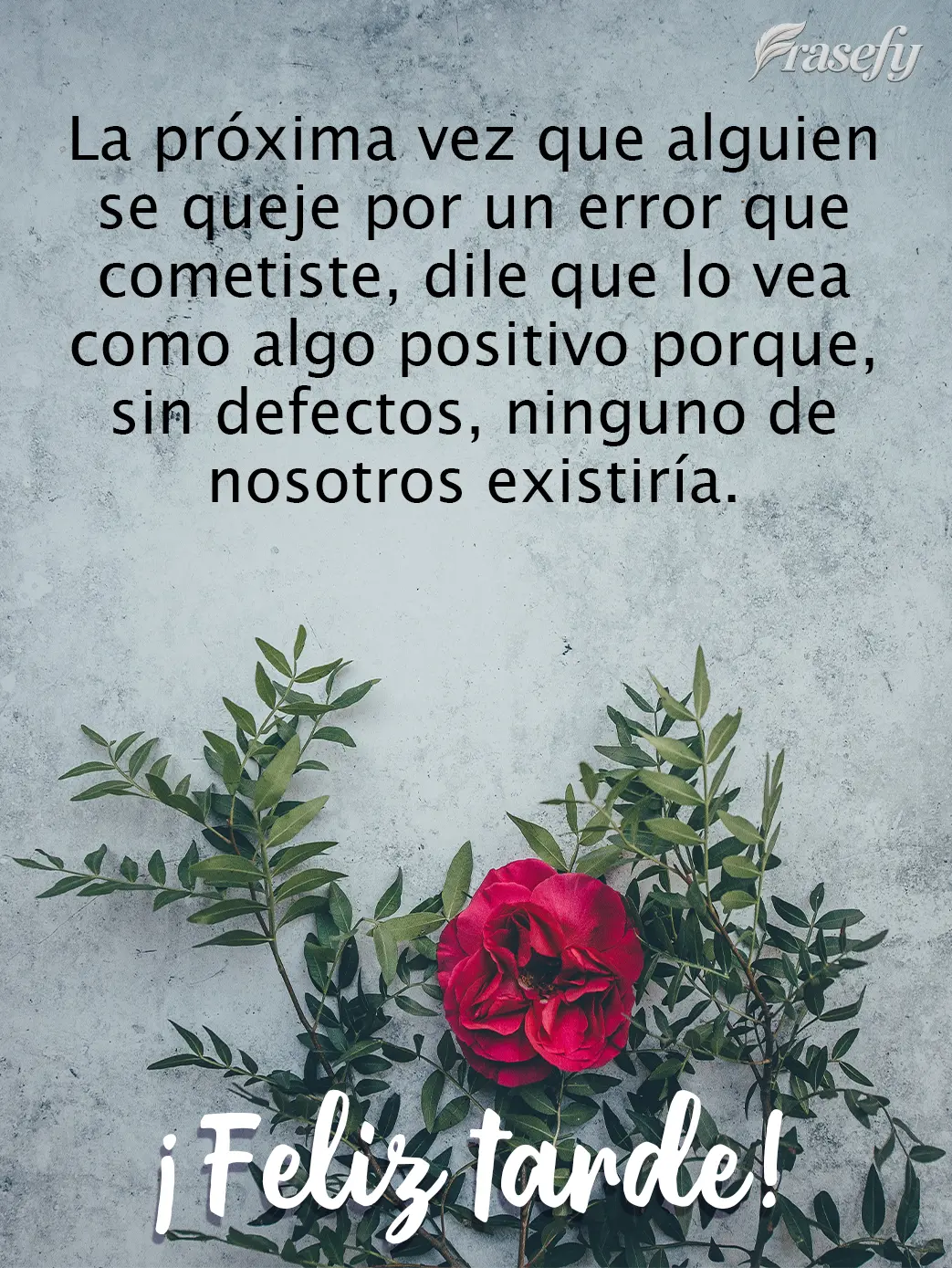 La próxima vez que alguien se queje por un error que cometiste, dile que lo vea como algo positivo porque, sin defectos, ninguno de nosotros existiría....