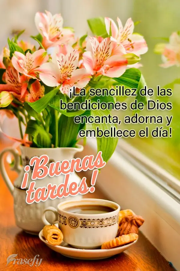 ¡La sencillez de las bendiciones de Dios encanta, adorna y embellece el día! ¡Buenas tardes!