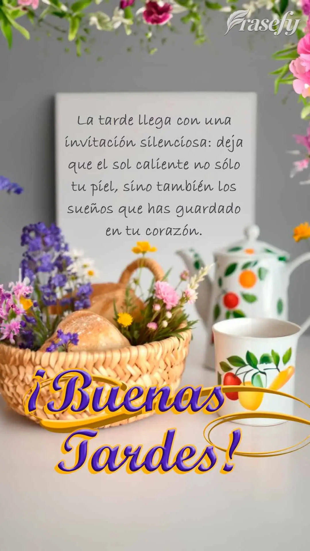 La tarde llega con una invitación silenciosa: deja que el sol caliente no sólo tu piel, sino también los sueños que has guardado en tu corazón. ¡Bu...