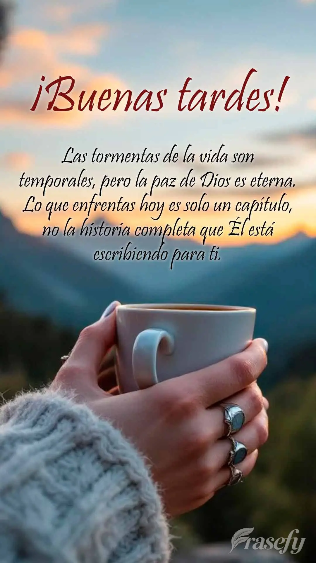 Las tormentas de la vida son temporales, pero la paz de Dios es eterna. Lo que enfrentas hoy es solo un capítulo, no la historia completa que Él está ...