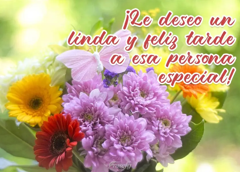 ¡Le deseo una linda y feliz tarde a esa persona especial!