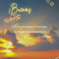 ¡Lleva siempre contigo una sonrisa contagiosa para recordarles a la gente que ser positivo debe ser constante! ¡Buenas tardes!