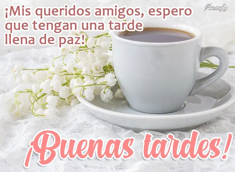 ¡Mis queridos amigos, espero que tengan una tarde llena de paz! ¡Buenas tardes!