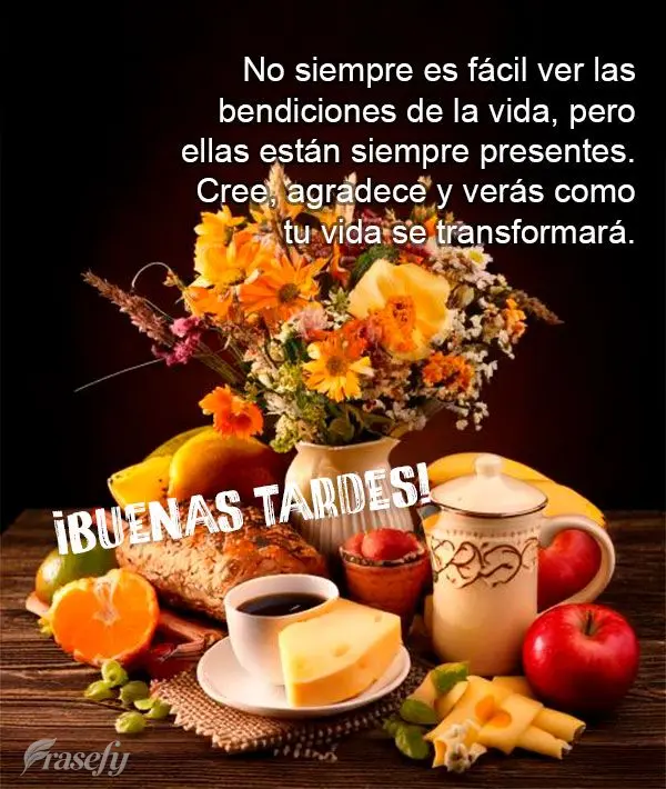No siempre es fácil ver las bendiciones de la vida, pero ellas están siempre presentes. Cree, agradece y verás como tu vida se transformará.  ¡Buena...