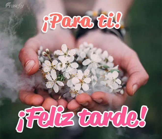 ¡Para ti! ¡Feliz tarde!