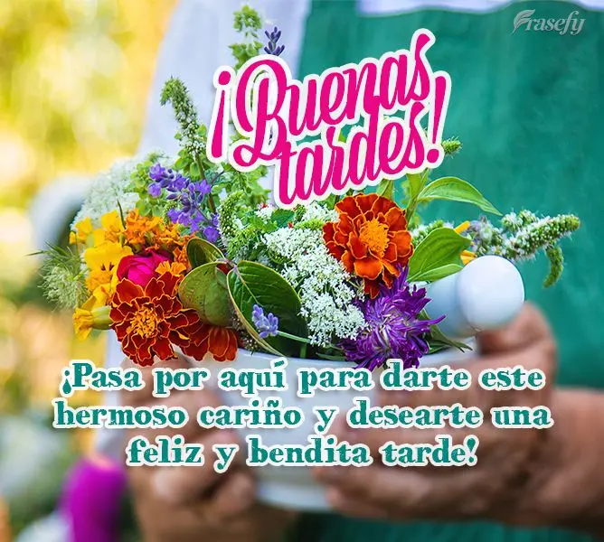 ¡Pasa por aquí para darte este hermoso cariño y desearte una feliz y bendita tarde! ¡Buenas tardes!