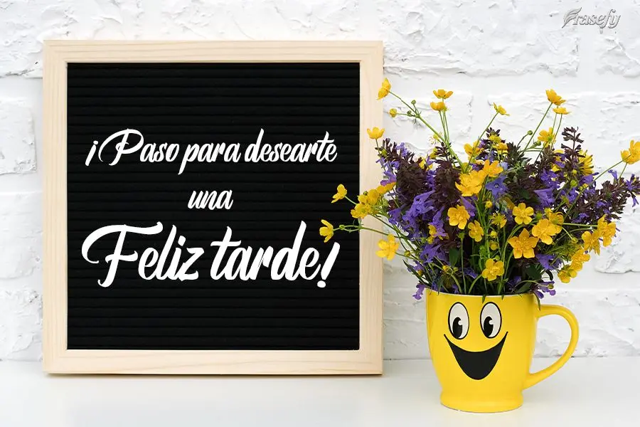 ¡Paso para desearte una feliz tarde!