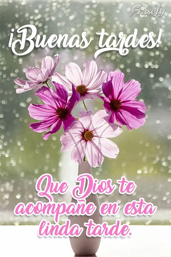 Que Dios te acompañe en esta linda tarde. ¡Buenas tardes!