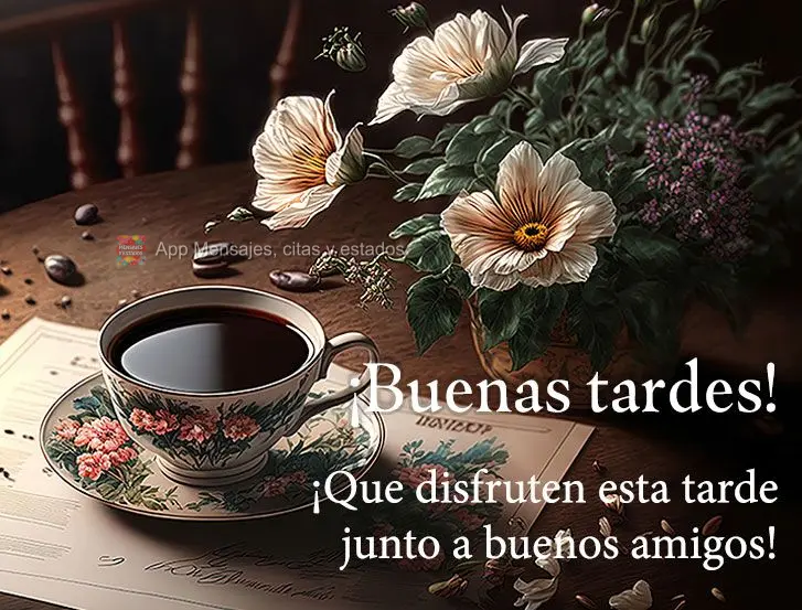 ¡Que disfruten esta tarde junto a buenos amigos! ¡Buenas tardes!