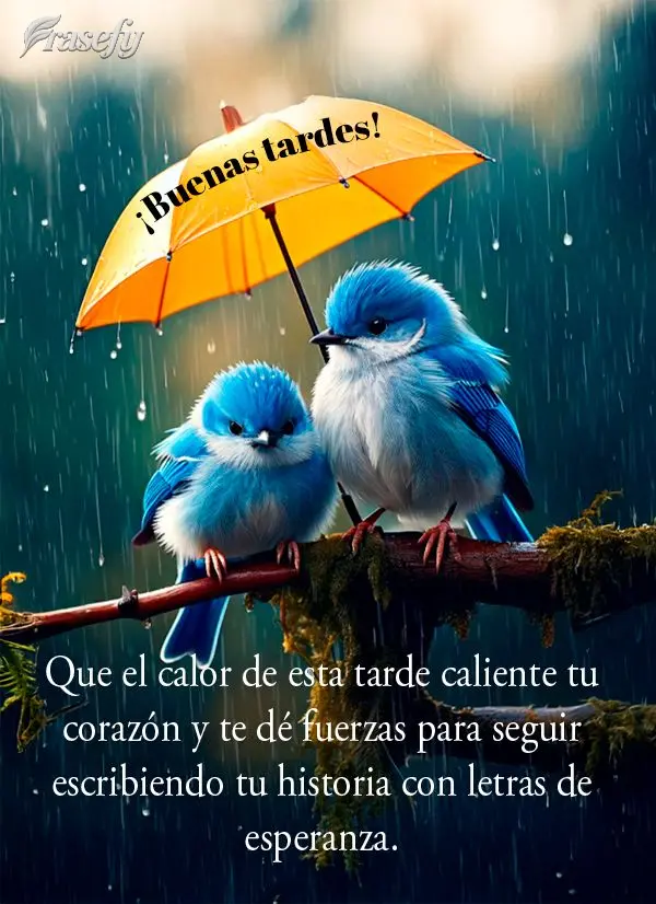 Que el calor de esta tarde caliente tu corazón y te dé fuerzas para seguir escribiendo tu historia con letras de esperanza. ¡Buenas tardes! 