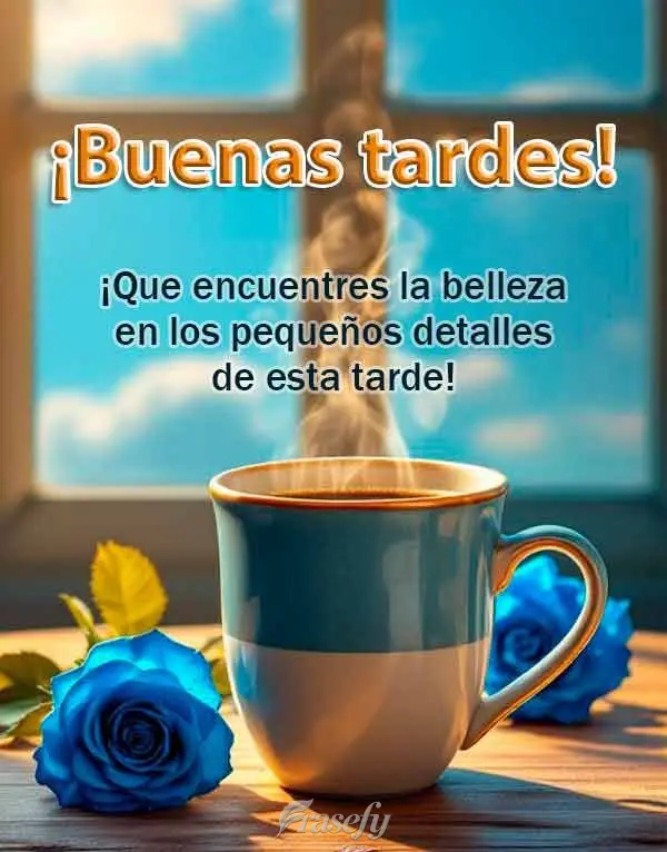 ¡Que encuentres la belleza en los pequeños detalles de esta tarde! ¡Buenas tardes!
